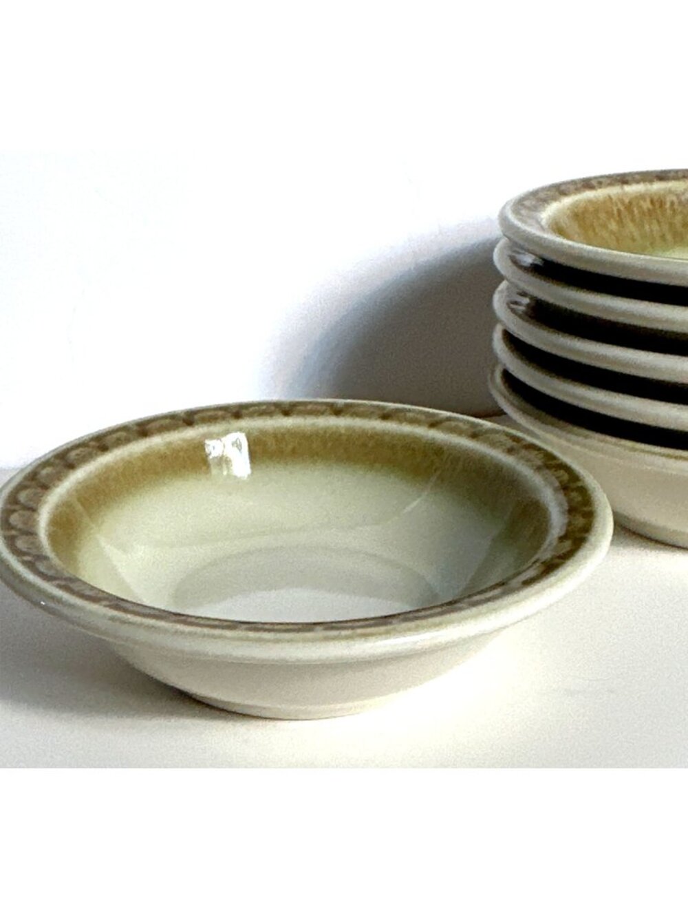40s Syracuse China Fruit Sauce Dessert Bowls 6 Pc Restaurant Ware Ombre USA Made
